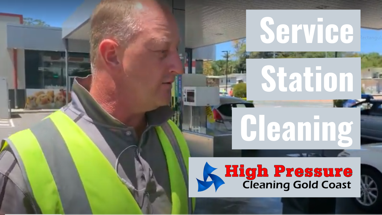 Service Station Cleaning by High Pressure Cleaning Gold Coast | EBC